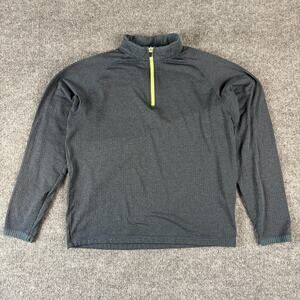 Devereux Quilted Sweatshirt Size Large 1/4 Zip Pullover